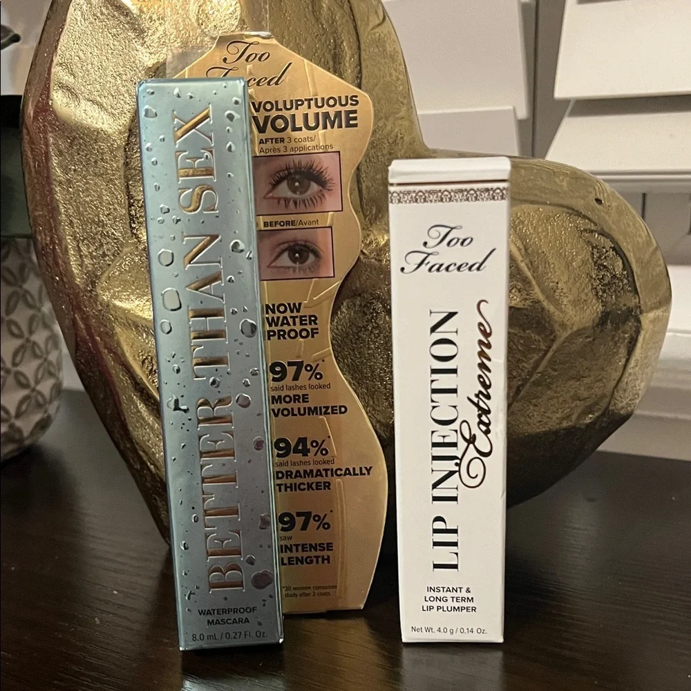 Too Faced Better Than Sex Waterproof Mascara and Lip Injection Extreme Set